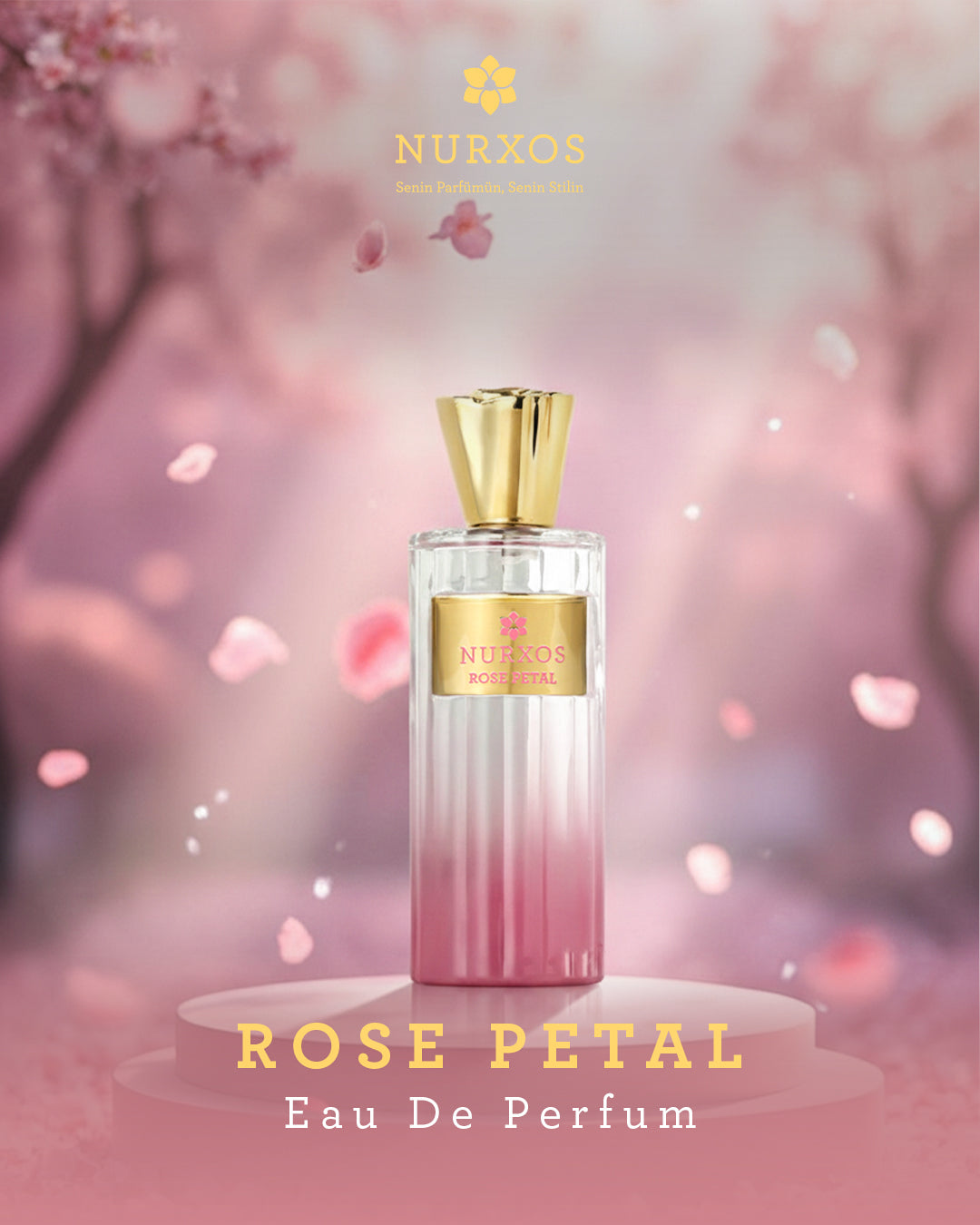 🌹 Nurxos Rose Petal Eau De Parfum – 100ML